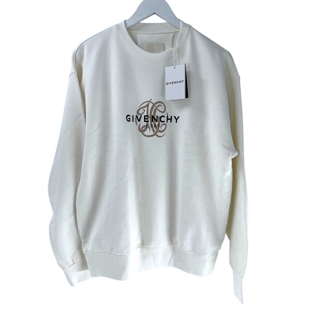 GIVENCHY Off White Reverse Fleece Sweatshirt Size S - Picture 8 of 14